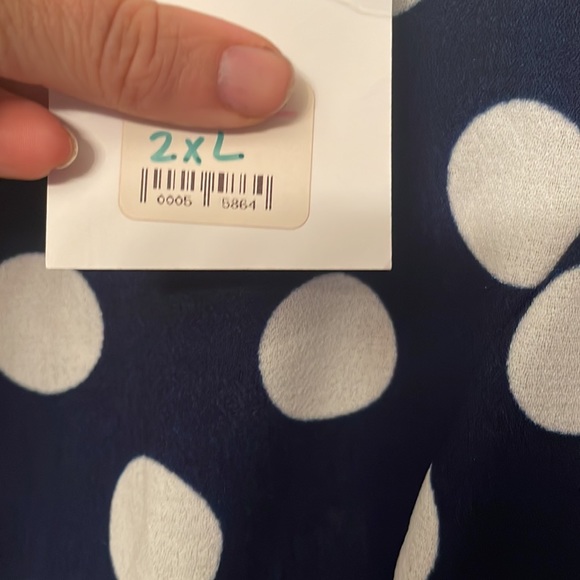 Xtaren Plus Navy Poka Dot Belted Dress - Picture 6 of 6